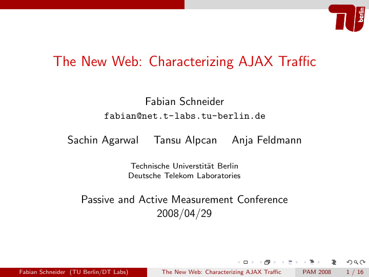 the new web characterizing ajax traffic