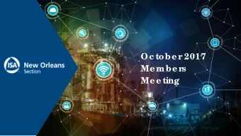 Oc tobe r 2017  Me mbe rs  Me e ting  Anno unc e me nts  Sponsor  ship Dr  ive   T  ha nks to