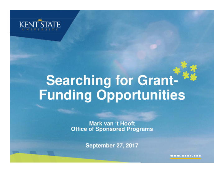 searching for grant funding opportunities