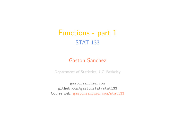 functions part 1