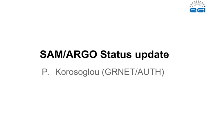 sam argo status update