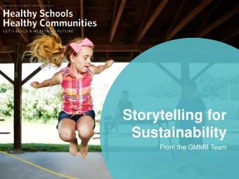 Sustainability  From the GMMB Team  Weve come a long way  Now, lets help sustain our efforts