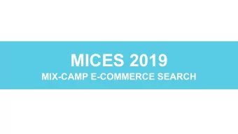 MICES 2019  MIX-CAMP E-COMMERCE SEARCH  Welcome at myToys!  And Thank you! to our sponsors!