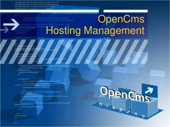 OpenCms  Hosting Management  OpenCms Spanish  Community  OpenCms Hispano  Alejandro Alves