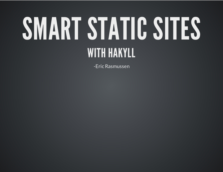 smart static sites