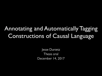 Annotating and Automatically Tagging  Constructions of Causal Language  What Google displays for