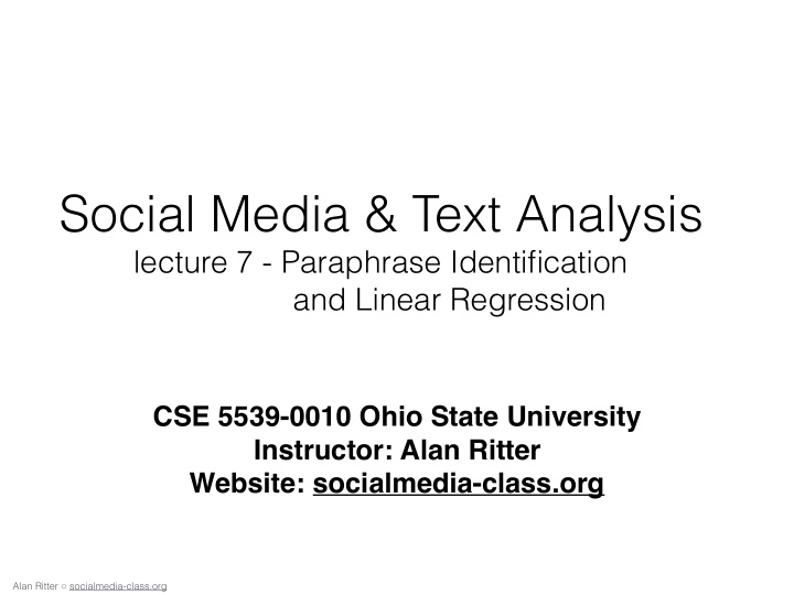 social media text analysis