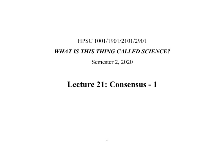 lecture 21 consensus 1