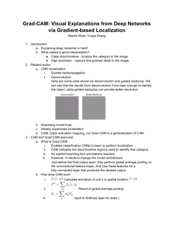 Grad-CAM: Visual Explanations from Deep Networks  via Gradient-based Localization  Maulik Shah,