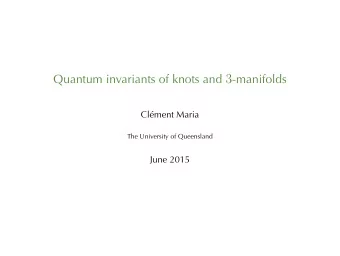 I. Topology of knots and manifolds  2  Topological equivalence(s) - Homeomorphism : bijective