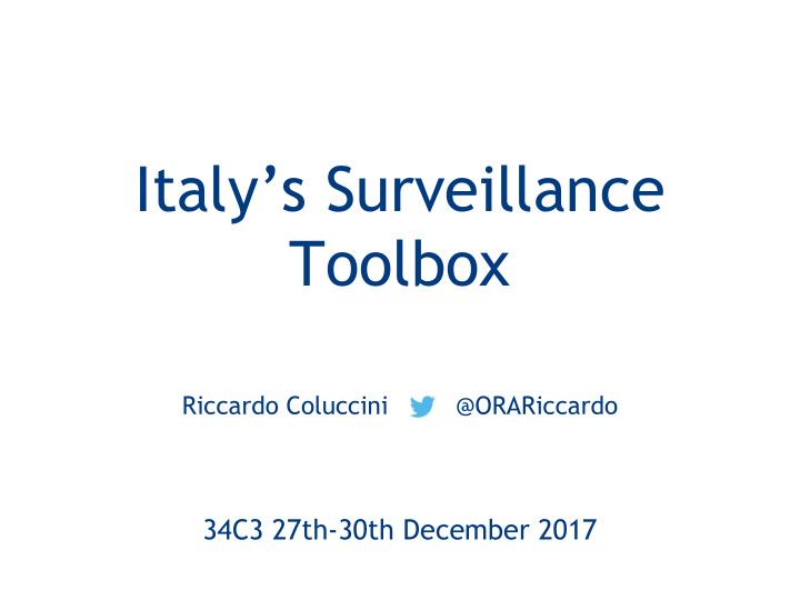 italy s surveillance toolbox