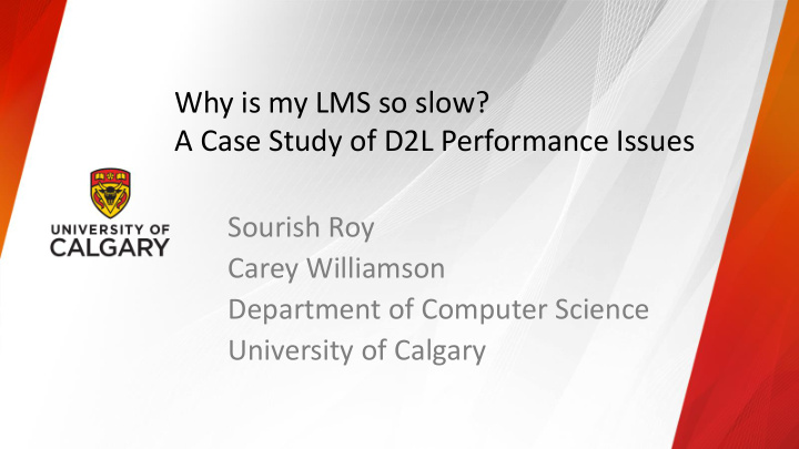 why is my lms so slow a case study of d2l performance