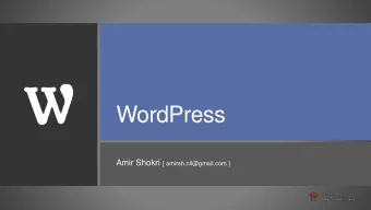 WordPress Amir Shokri [ amirsh.nll@gmail.com ]  graduate of the software Engineering of