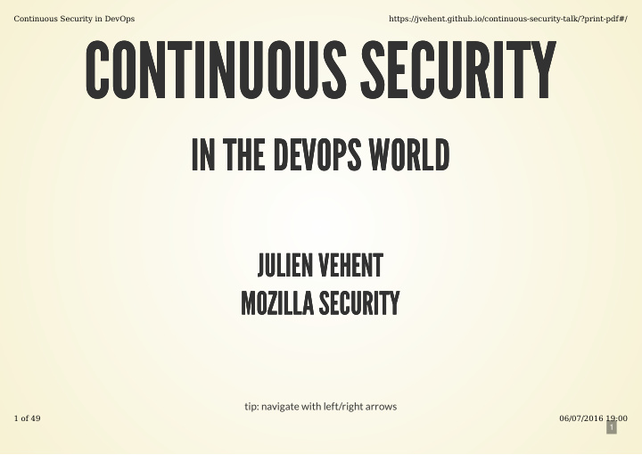 continuous security continuous security