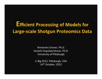 Outline    Background  on  Proteins  and  Shotgun  Proteomics