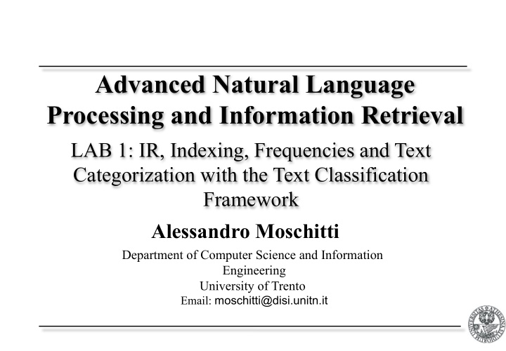 advanced natural language processing and information