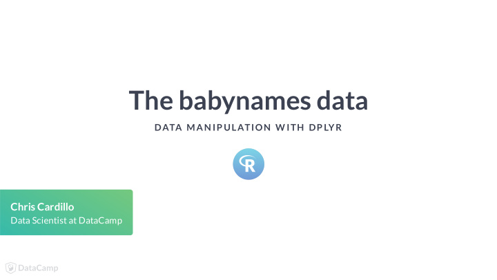 the babynames data