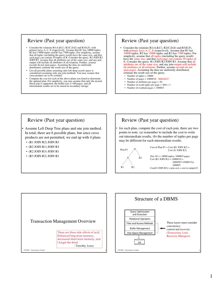 review past year question review past year question