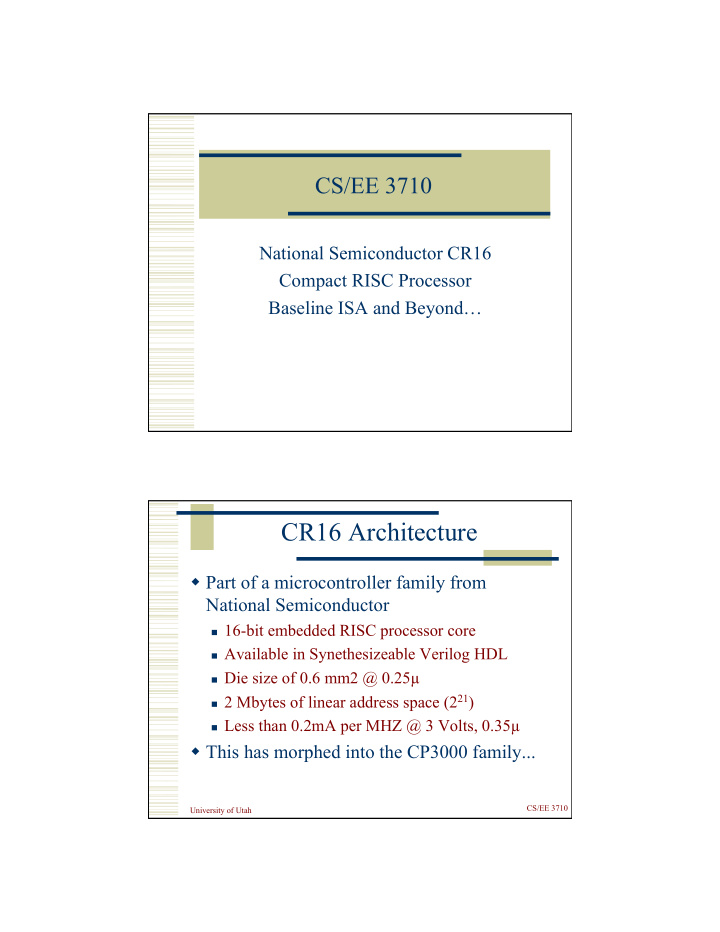 cr16 architecture