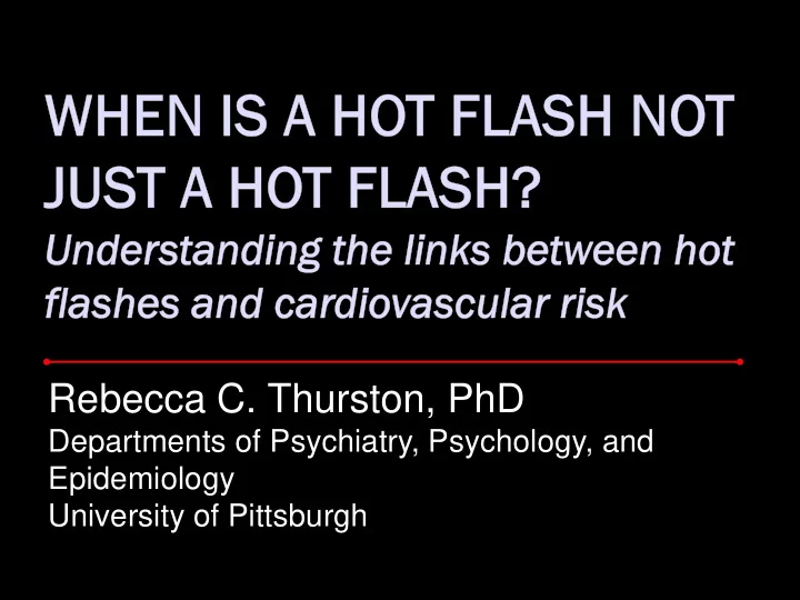 rebecca c thurston phd