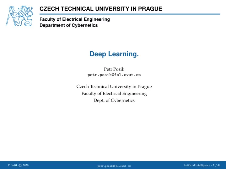 deep learning