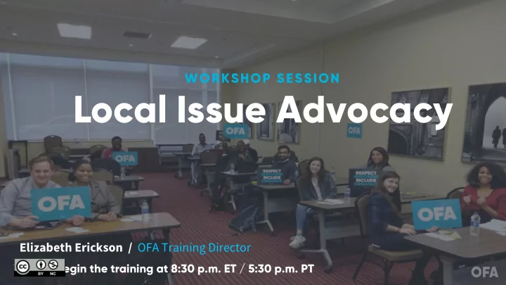 local issue advocacy