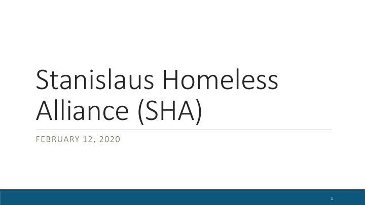 stanislaus homeless alliance sha