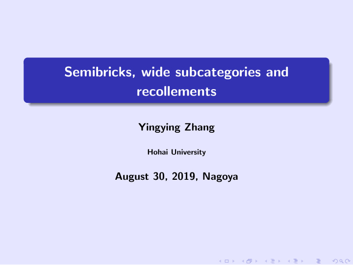 semibricks wide subcategories and recollements