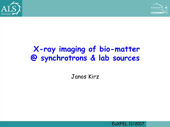 x ray imaging of bio matter synchrotrons lab sources