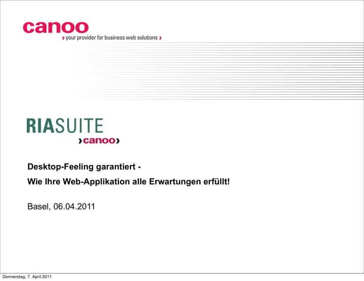 desktop feeling garantiert wie ihre web applikation alle