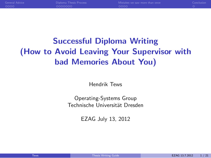 successful diploma writing how to avoid leaving your