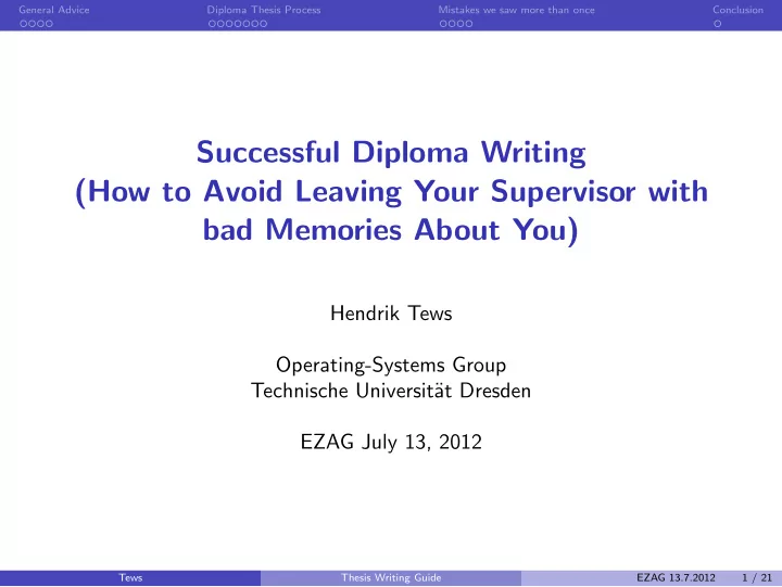 successful diploma writing how to avoid leaving your