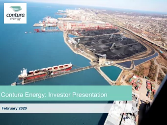 Contura Energy: Investor Presentation  February 2020  1  Certain Financial Results  This