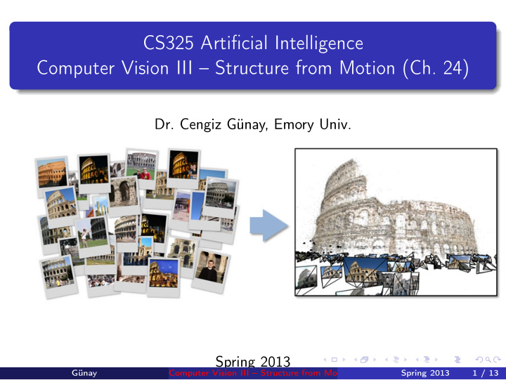 cs325 artificial intelligence computer vision iii