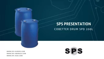 SPS PRESENTATION  COBETTER DRUM SPD 200L  WWW.SPS-EUROPE.COM  WWW.SPS-AMERICA.COM  WWW.SPS-ASIA.COM