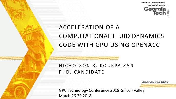 acceleration of a computational fluid dynamics code with