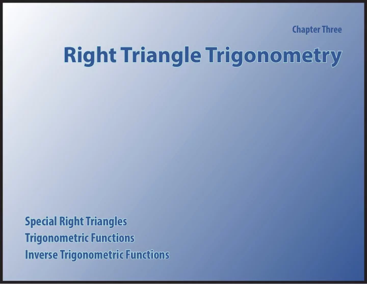 right triangle trigonometry