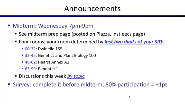 announcements