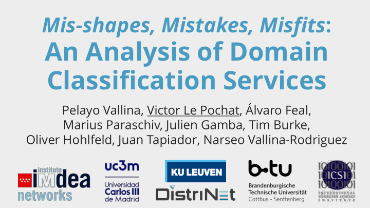 an analysis of domain classification services
