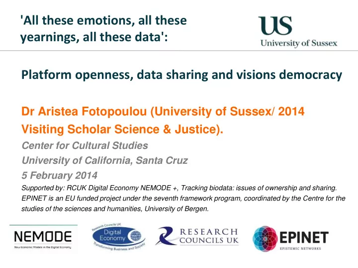 all these emotions all these yearnings all these data