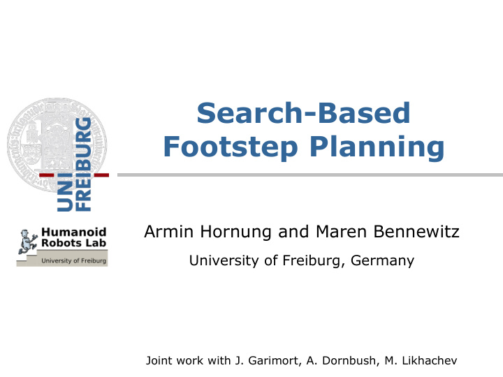 footstep planning