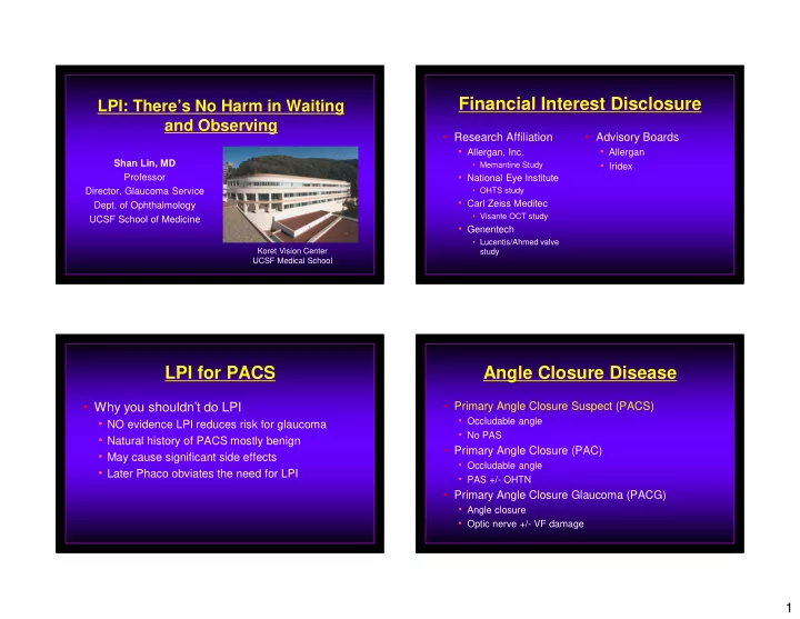 financial interest disclosure
