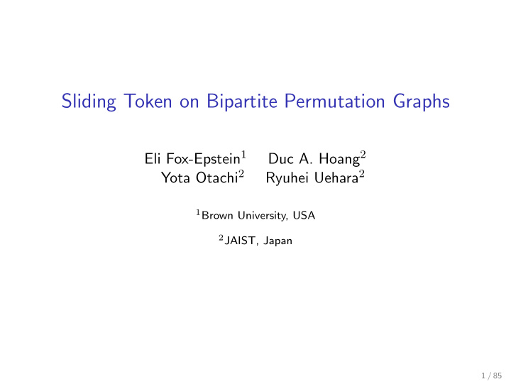 sliding token on bipartite permutation graphs