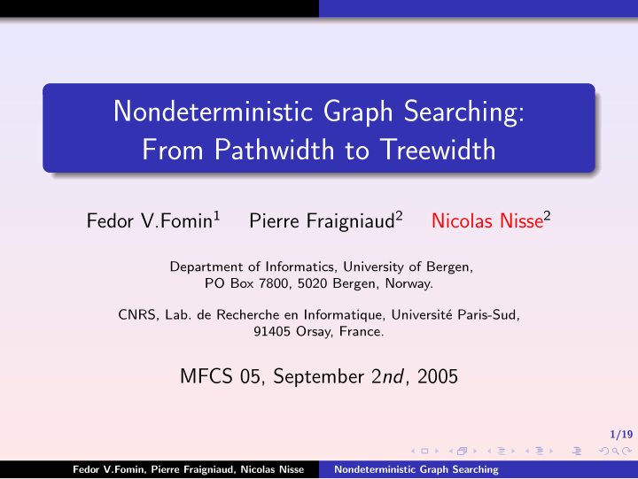 nondeterministic graph searching from pathwidth to