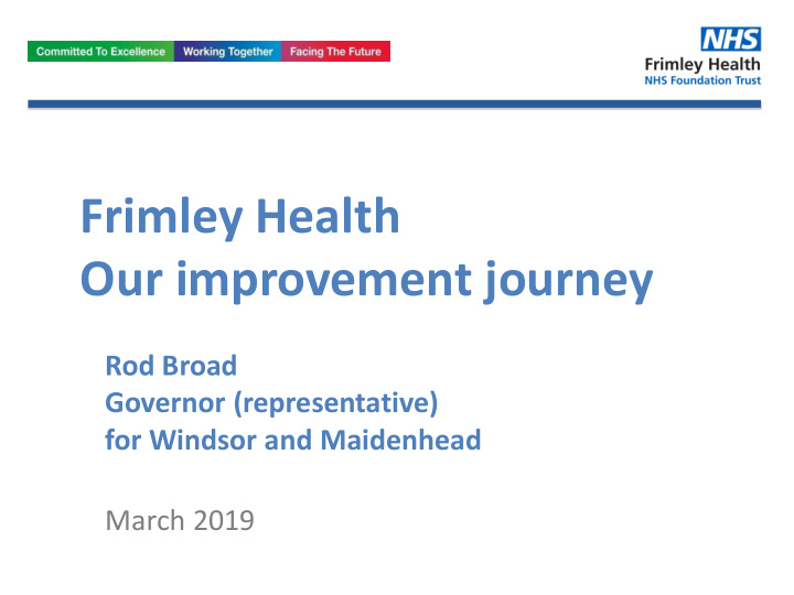 frimley health our improvement journey