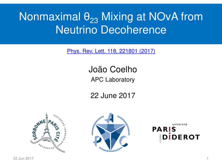 neutrino decoherence