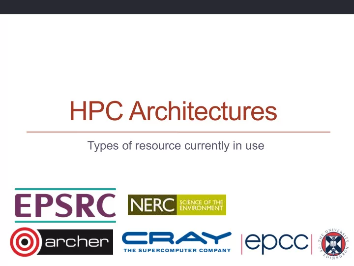hpc architectures