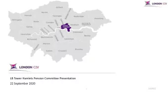 LB Tower Hamlets Pension Committee Presentation  22 September 2020  2020322  1  Agenda  Sections