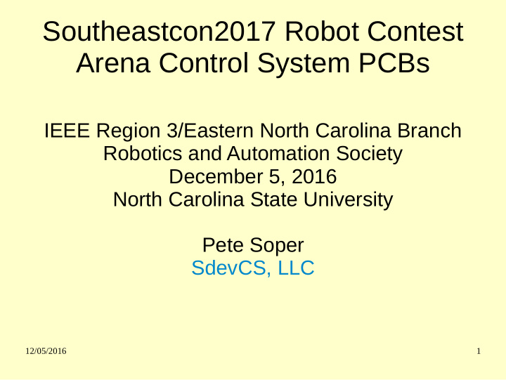 southeastcon2017 robot contest arena control system pcbs