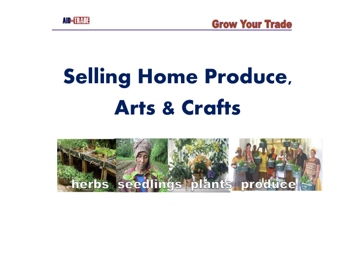 selling home produce
